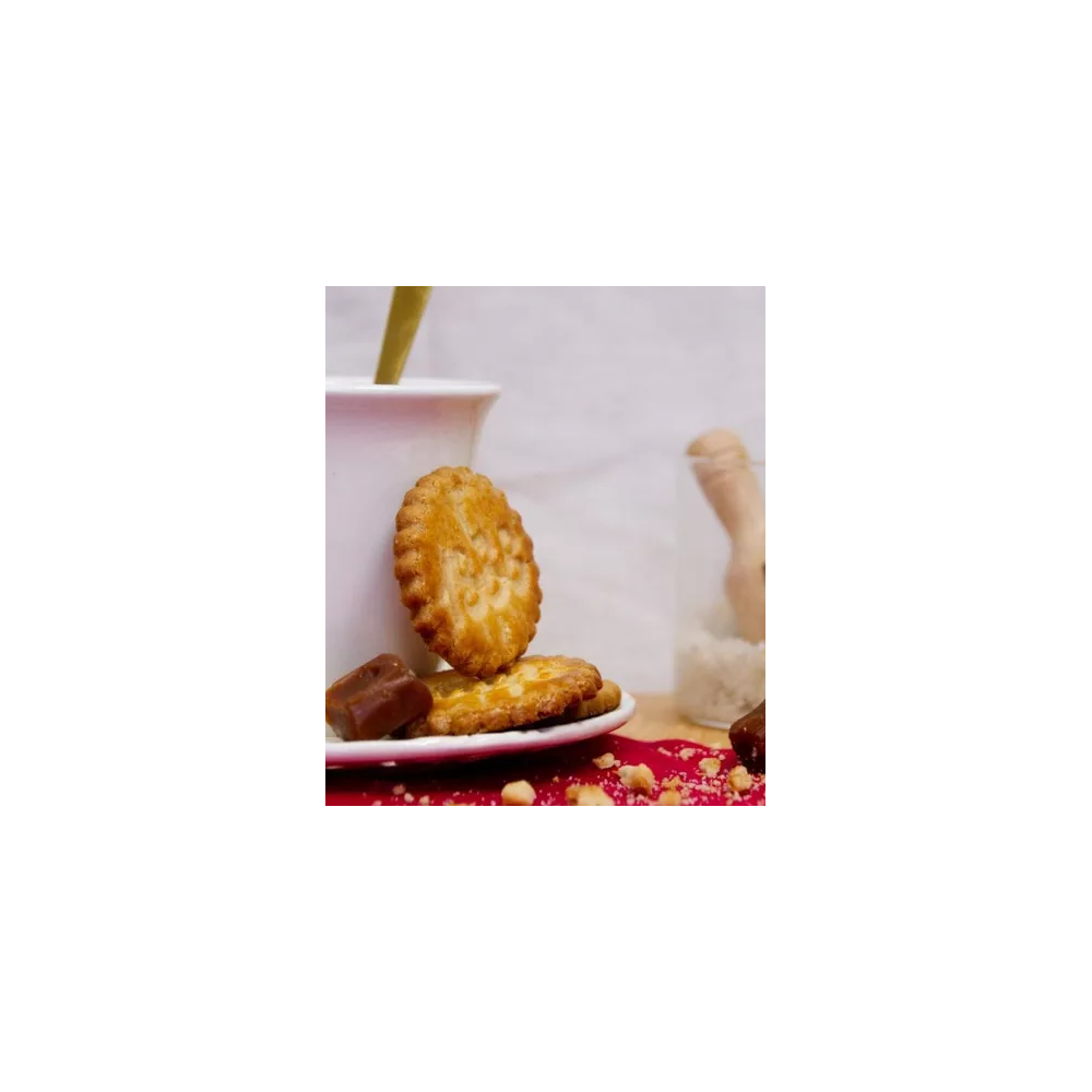 Sable biscuits with caramel pieces 125 gr