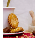 Biscuiți Sable cu bucăți de caramel 125 gr