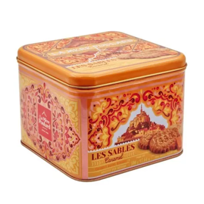 Biscuiți Sable cu bucăți de caramel în cutie Mytique 500 gr