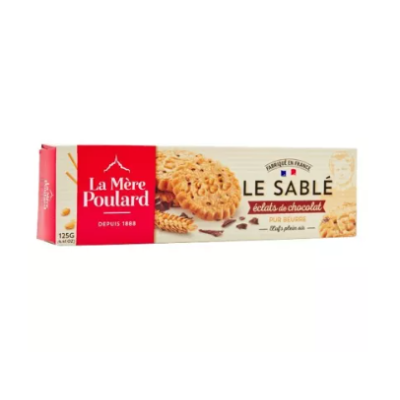 Biscuiți Le Sable cu bucăți de ciocolată 125 gr