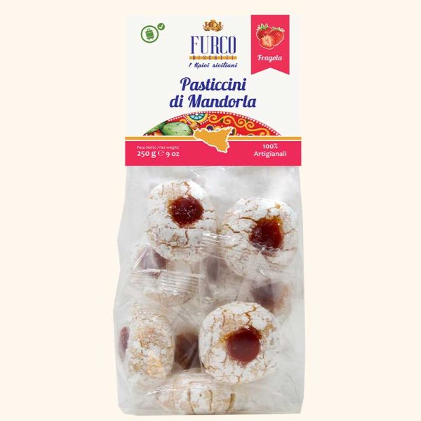 PASTE MANDORLA FRAGOLA BUSTA GR 250